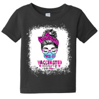 Masked And Vaccinated Nurse Life Messy Bun Registered Nurse T Shirt Baby Tee | Artistshot