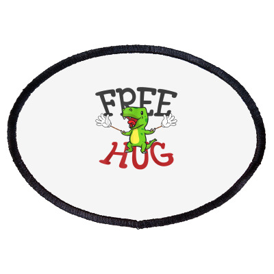 Free T Rex Hugs Funny Valentines Day Dinosaur Cute Hug Gift T Shirt Oval Patch Designed By Nicoleden