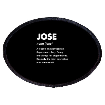 Mens Jose Name T Shirt Oval Patch Designed By Dinyolani