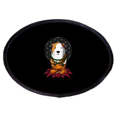 Guinea Pig Buddha Zen Yoga Meditation Spiritual Funny T Shirt Oval Patch Designed By Burtojack