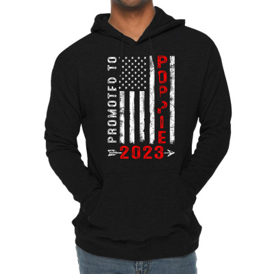 Mens Patriotic Promoted To Poppie 2023 Usa American Flag T Shirt Lightweight Hoodie Designed By Annabmika