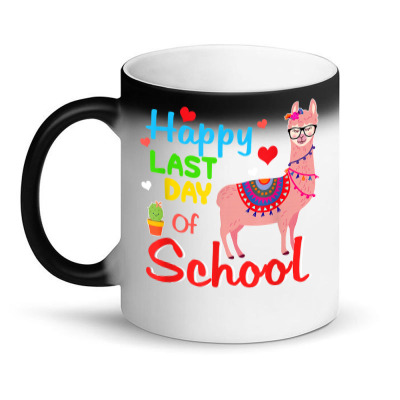 Happy Last Day Of School T Shirt Llama Students And Teachers T Shirt Magic Mug Designed By Ryleiamiy