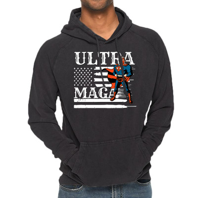 Great Maga King Usa Maga Trump Ultra Maga Crowd 4th Of July Premium T Vintage Hoodie Designed By Moniqjayd