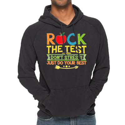 Funny Testing Teacher Rock The Test Don't Stress Teaching T Shirt Vintage Hoodie Designed By Nicoleden