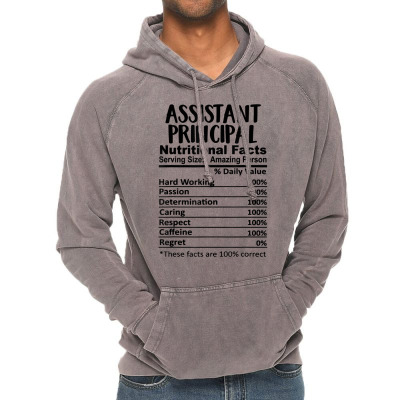 Assistant Principal Nutrition Facts Funny T Shirt Vintage Hoodie Designed By Saldeenshakir