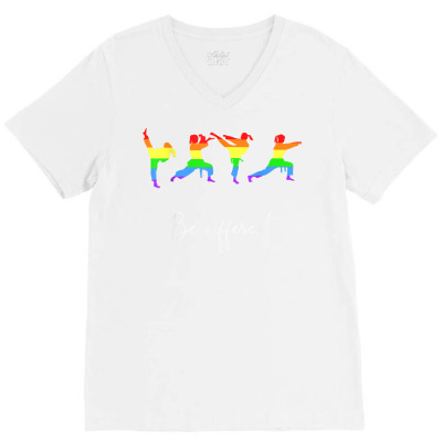 Be Different Karate Girl Lgbtq Bi Pan Love Trans Lesbian T Shirt V-neck Tee Designed By Smykowskicalob1991
