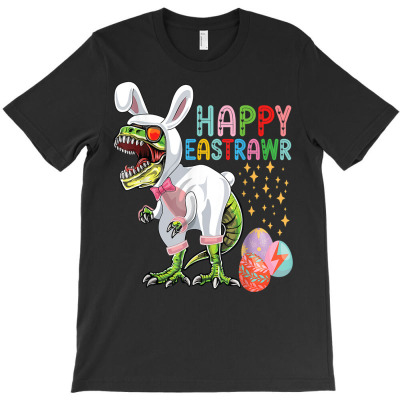 Happy Eastrawr T Rex Dinosaur Teen Girls Boys Easter Day Egg T Shirt T-shirt Designed By Madeltiff