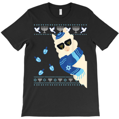 Happy Hanukkah Jewish Llamakkah Christmas Pajama Jewish Gift T Shirt T-shirt Designed By Madeltiff