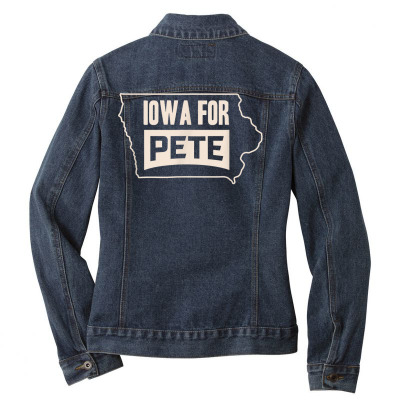 Pete Buttigieg Iowa For Pete 2020 Caucus T Shirt Ladies Denim Jacket Designed By Enigmaa