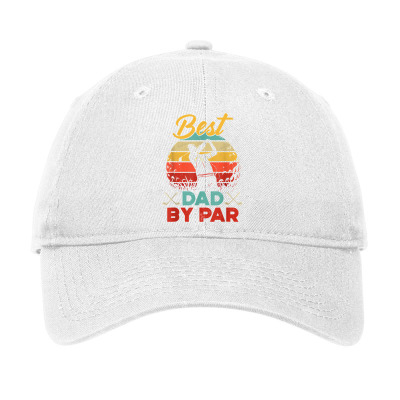 Mens Best Dad By Par Golfer Daddy Father's Day T Shirt Adjustable Cap Designed By Riki