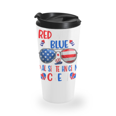 Red White Blue Dialysis Technician Crew Funny 4th Of July T Shirt Travel Mug Designed By Sven