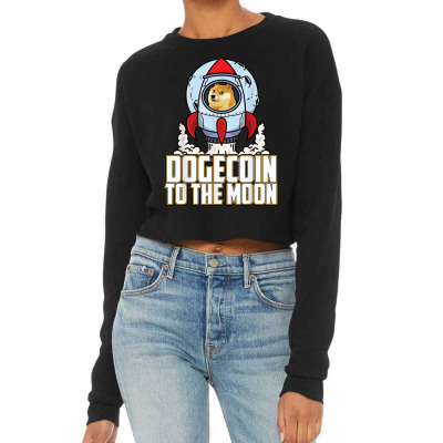 Dogecoin To The Moon Tee Shirt Doge Shiba Rocket Men Kids T Shirt Cropped Sweater Designed By Jermonmccline