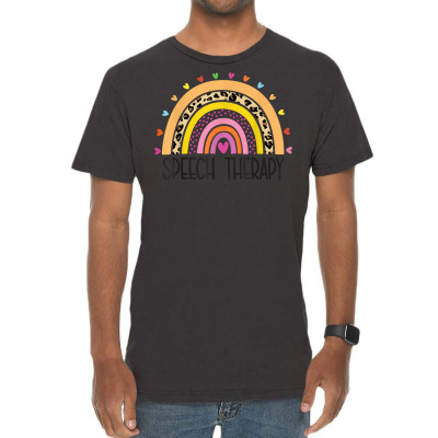 Speech Therapy Rainbow Speech Language Pathologist Gifts Slp T Shirt Vintage T-shirt Designed By Stacychey