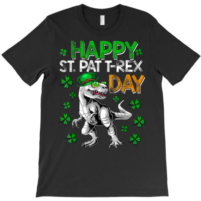 Happy St. Pat T Rex Day T Shirt Happy Pat Rex Day Dinosaur T Shirt T-shirt Designed By Madeltiff