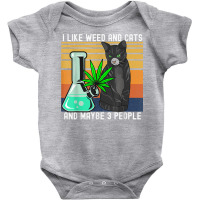 I Like Weed My Cat And Maybe 3 People Retro T Shirt Baby Bodysuit | Artistshot