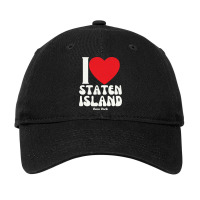 I Love Staten Island Lovers Retro Distressed Pullover Hoodie Adjustable Cap | Artistshot