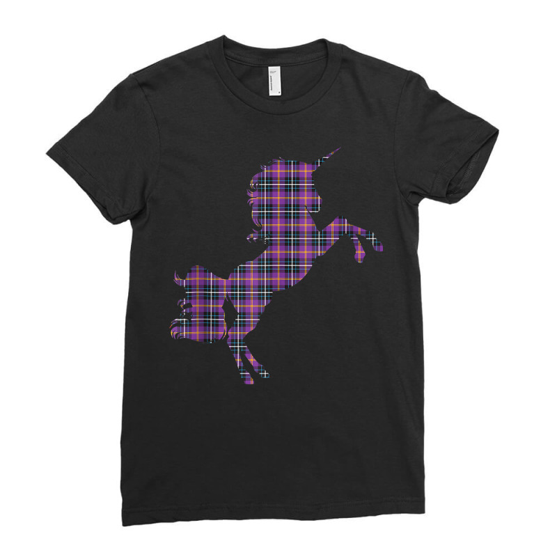 Scotsman Scotland Unicorn Plaid Tartan Day Scottish Unicorn Tank Top Ladies Fitted T-Shirt by KretschmerBridge | Artistshot