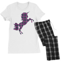 Scotsman Scotland Unicorn Plaid Tartan Day Scottish Unicorn Tank Top Women's Pajamas Set | Artistshot