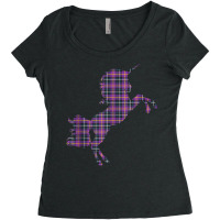 Scotsman Scotland Unicorn Plaid Tartan Day Scottish Unicorn Tank Top Women's Triblend Scoop T-shirt | Artistshot