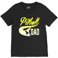 Pitbull Dad V-neck Tee | Artistshot