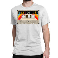 Best Of 1987 35 Years Old Birthday Cassette Tape Vintage T Shirt Classic T-shirt | Artistshot