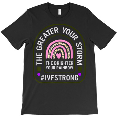 Ivf Infertility Transfer Retrieval Day Expecting Mom Rainbow T Shirt T-shirt Designed By Madeltiff