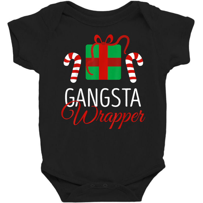 Funny Christmas Pajama Gangsta Wrapper Christmas T Shirt Baby Bodysuit | Artistshot