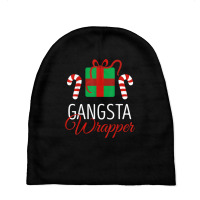 Funny Christmas Pajama Gangsta Wrapper Christmas T Shirt Baby Beanies | Artistshot