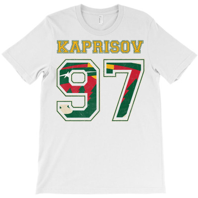 Kaprizov 97 Wild The Thrill Minnesota Pro Ice Hockey Design Premium T T-shirt Designed By Madeltiff