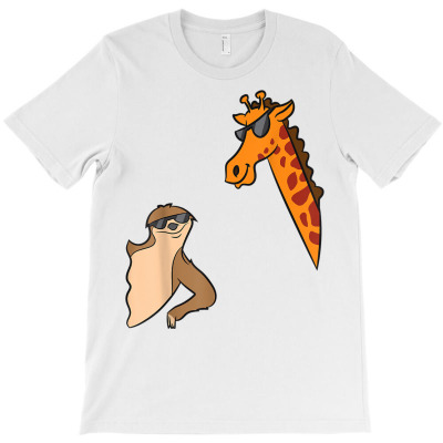 Funny Giraffe And Sloth Kids Toddlers Giraffe Sloth T Shirt T-shirt Designed By Naythendeters2000
