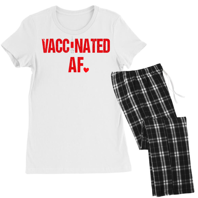 Vaccinated Af Funny Pro Vaccination Heart 2021 Gift T Shirt Women's Pajamas Set by jermonmccline | Artistshot