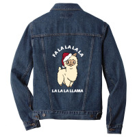 Fa La La La La Llama Cute Christmas Men Denim Jacket | Artistshot