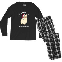 Fa La La La La Llama Cute Christmas Men's Long Sleeve Pajama Set | Artistshot