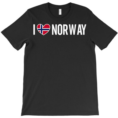 I Love Norway Norwegian Flag Oslo Nordic Norge Pride Premium T Shirt T-shirt Designed By Ebertfran1985