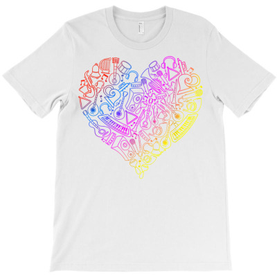 Music Heart Musician Composers Music Lover Teacher T Shirt T-shirt Designed By Vaughandoore01