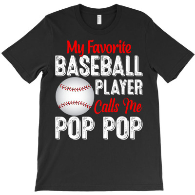 My Favorite Baseball Player Calls Me Pop Pop Retro Softball Premium T T-shirt Designed By Vaughandoore01