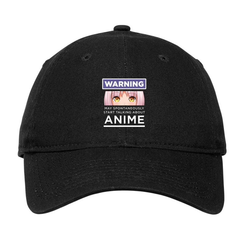 Warning May Spontaneously Start Talking About Anime Adjustable Cap | Artistshot