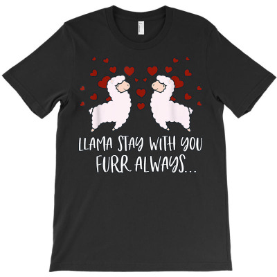 Llama Lover Shirt Women Valentines Day Gift Girlfriend Heart T Shirt T-shirt Designed By Madeltiff