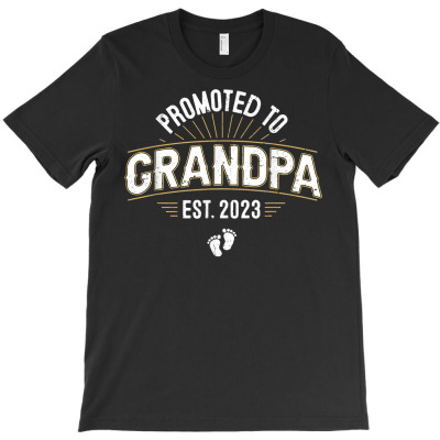 Mens Promoted To Grandpa 2023 Pregnancy Announcement For Grandpa T Shi T-shirt Designed By Moniqjayd