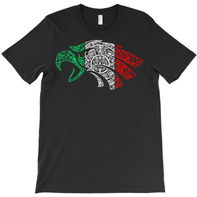 Mexico Sacred Aztec Calendar Mexican Eagle Archeological T Shirt T-shirt Designed By Moniqjayd