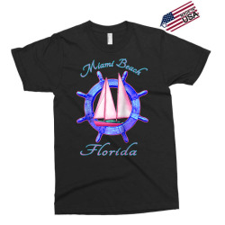 miami beach florida sailboat sailing vacation nautical raglan baseball Exclusive T-shirt | Artistshot