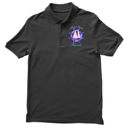 miami beach florida sailboat sailing vacation nautical raglan baseball Men's Polo Shirt | Artistshot