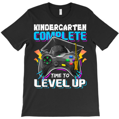 Kindergarten Graduation Shirt Level Complete Video Gamer T Shirt T-shirt Designed By Carlakayl
