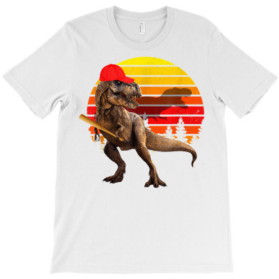 Jurassic T Rex Baseball Retro Vintage World Funny Dinosaur T Shirt T-shirt Designed By Rainaanik