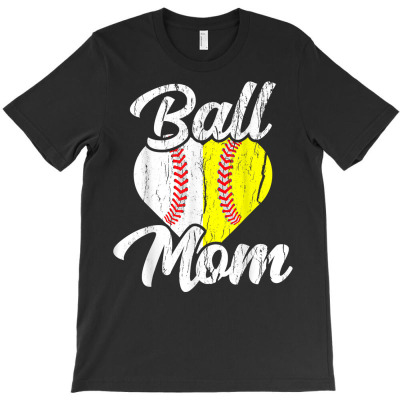 Ball Mom Baseball Softball Mama Team Sports T Shirt T-shirt Designed By Belenfinl
