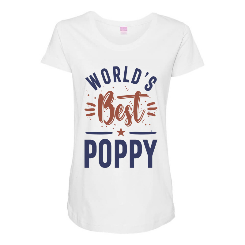 World's Best Poppy Maternity Scoop Neck T-shirt | Artistshot