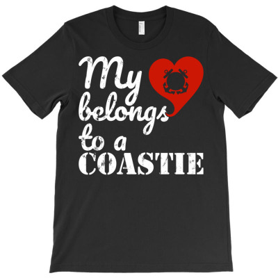 My Heart Belongs To A Coastie (uscg) Pullover Hoodie T-shirt Designed By Falongruz87