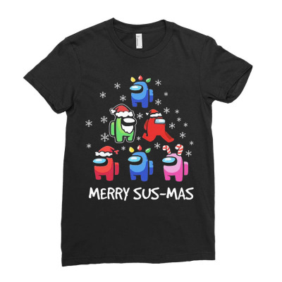 Among Us Santa Merry Sus Mas Christmas Ladies Fitted T-shirt Designed By Kakashop