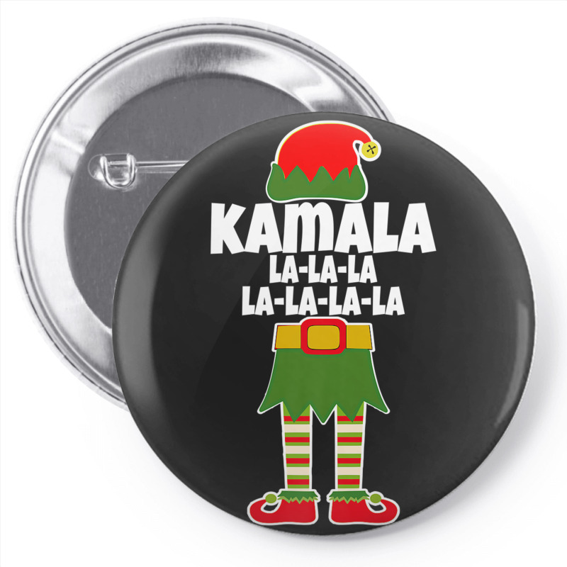 Kamala La La La Elf Christmas Holiday Pin-back Button | Artistshot