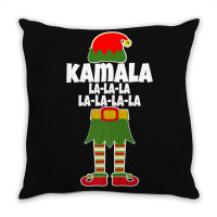 Kamala La La La Elf Christmas Holiday Throw Pillow | Artistshot